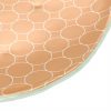 Curvy Gold Dinner Plates with a Retro Pattern Designed by Anna Vasily - Detail View