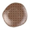 Brown Dessert Plates with a Retro Pattern Designed by Anna Vasily - Top View