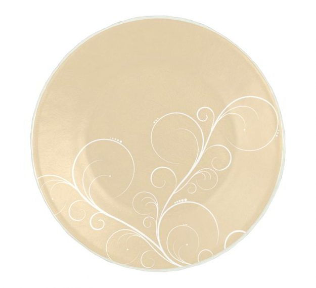 Patterned Side Plates with Floral Motifs, Set/6 Made by Anna Vasily - Top View