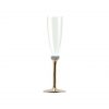 Elegant Champagne Glasses With Brass Stem Designed by Anna Vasily - Measure View
