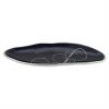 Navy Blue Salad Plate With Organic Rim Designed by Anna Vasily - 3/4 View