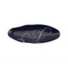 Navy Blue Salad Plate With Organic Rim Designed by Anna Vasily - Measure View