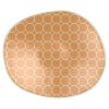 Organic Shaped Small Bread Plates in Matte Gold by Anna Vasily - Top View