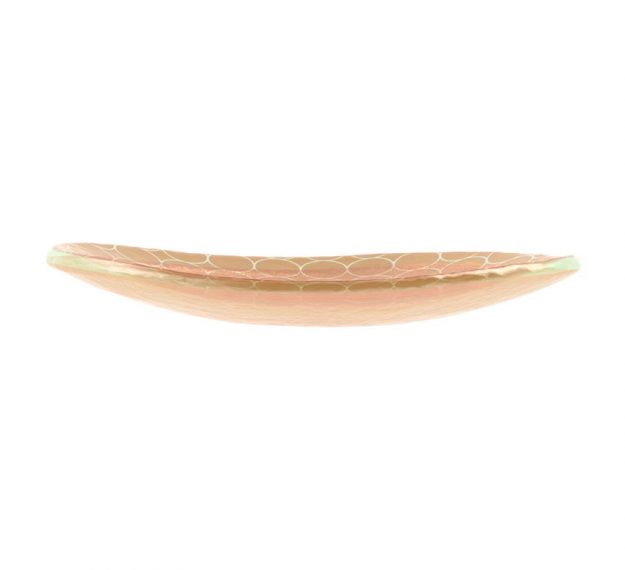 Organic Shaped Small Bread Plates in Matte Gold by Anna Vasily - Side View