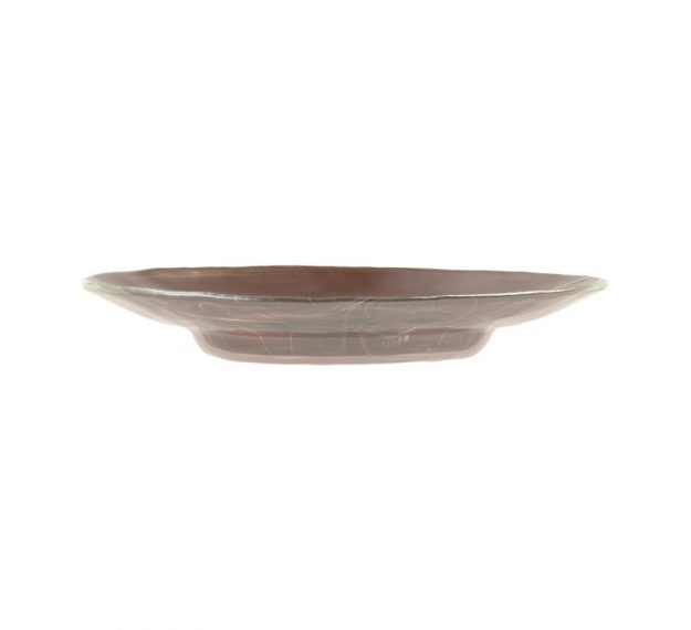 A Set of Large Pasta Plates / Risotto Bowl in Brown by Anna Vasily - Side View