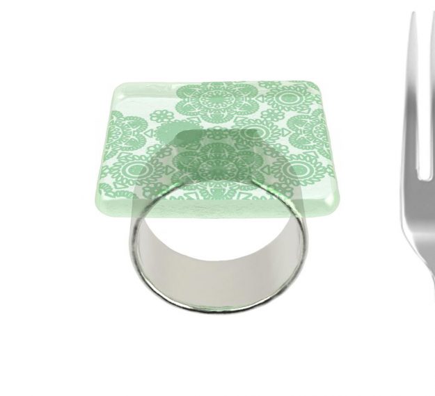 Green Napkin Ring Holders -Enhance your Dinner Table with Anna Vasily - Measure View