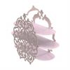 Pink Tiered High Tea Stand with Intricate Pattern by Anna Vasily - 3/4 View