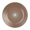 Patterned Large Charger Plates in Doe Brown Designed by Anna Vasily - Top View