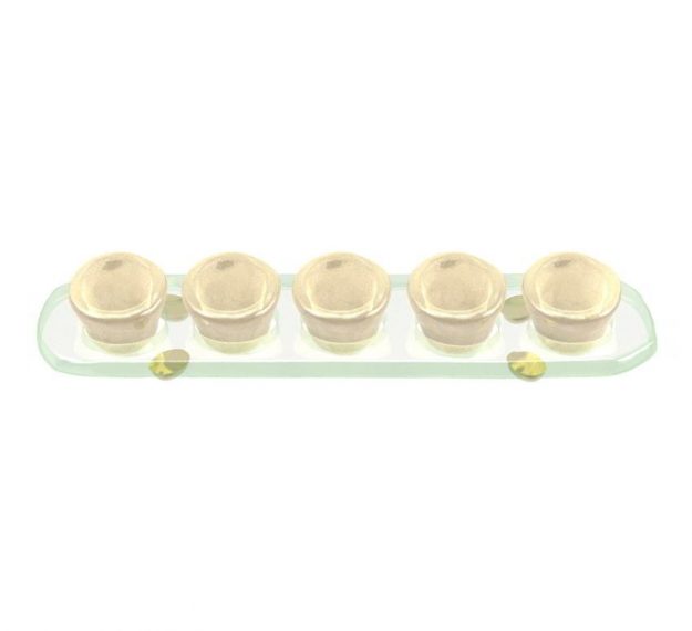 Organic Spice Holder Bowls with Spice Tray Designed by Anna Vasily - 3/4 View