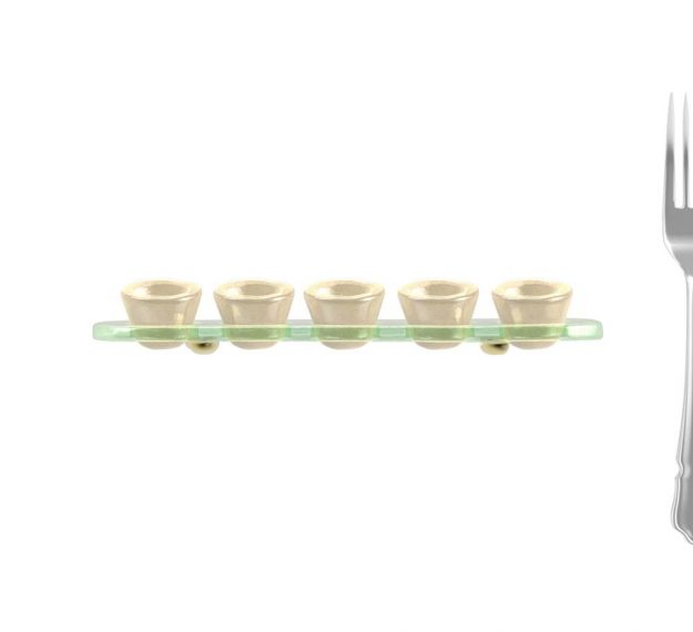 Organic Spice Holder Bowls with Spice Tray Designed by Anna Vasily - Measure View
