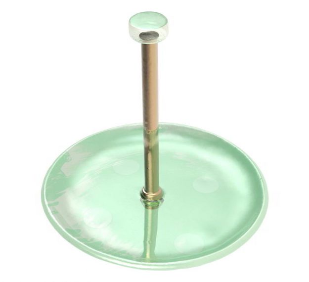 Mint Green Jam Caddy With Knob Handle Designed by Anna Vasily - 3/4 View