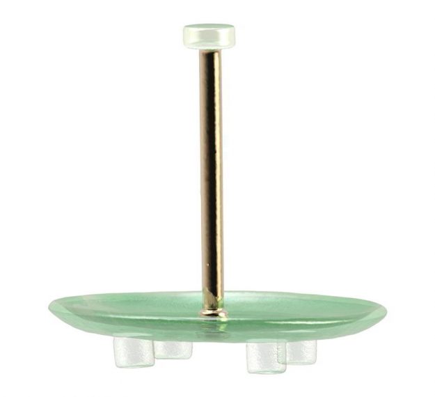 Mint Green Jam Caddy With Knob Handle Designed by Anna Vasily - Side View