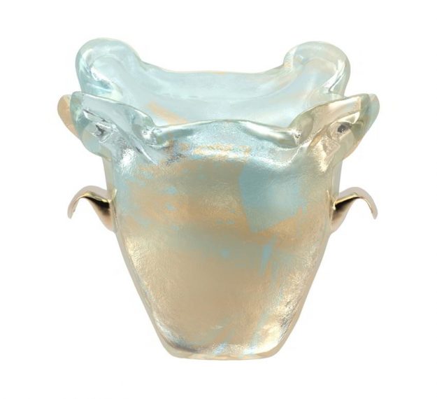 Sculptural Champagne Ice Bucket Designed by Anna Vasily - Side View