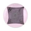 A Patterned Pink Petit Fours Plate on a Pillow by Anna Vasily - Top View