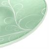 Mint Green Small Side Plates with Floral Pattern by Anna Vasily - Detail View