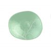Mint Green Small Side Plates with Floral Pattern by Anna Vasily - Measure View