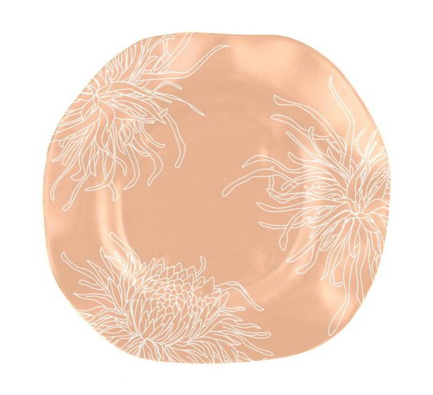 Organic Shaped Floral Charger Plates Designed by Anna Vasily - Top View