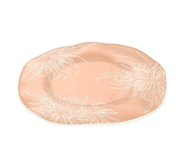 Organic Shaped Floral Charger Plates Designed by Anna Vasily - 3/4 View