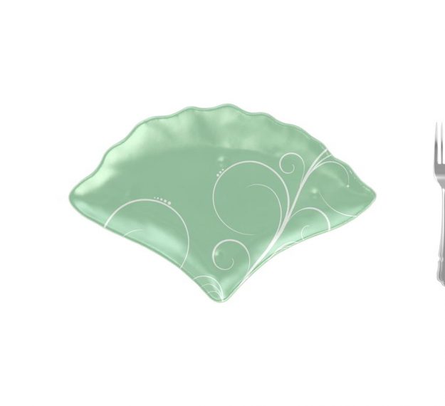Mint Green Freeform Tapas Plates Designed by Anna Vasily - Measure View