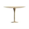 Glimmering Gold Cake Display Stand on Pedestal by Anna Vasily - Side View