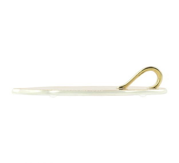Elegant Small Canape Dish With Handle Designed by Anna Vasily - Side View