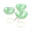 Green Fruit Bowl Stand With 3 Glass Bowls Designed by Anna Vasily - 3/4 View