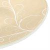 Oval Bread And Butter Plate Patterned in Beige-Cream, by Anna Vasily - Detail View