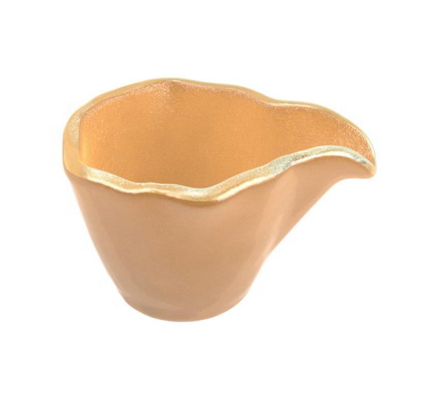 Handmade Gold Glass Creamer Designed by Anna Vasily - 3/4 View