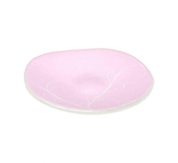 Pastel Pink Dessert Plates Feminine Grace by Anna Vasily - 3/4 View