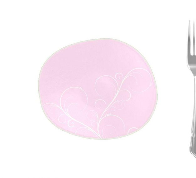 Pastel Pink Dessert Plates Feminine Grace by Anna Vasily - Measure View