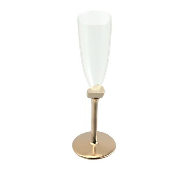 Modern Champagne Glasses, Set of 2, Stylishly Made by Anna Vasily - 3/4 View