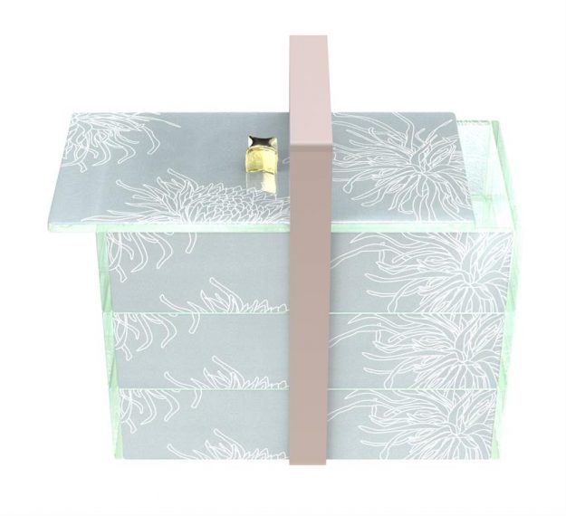 Elegant Bento Box With 3 Drawers and a Lid Designed by Anna Vasily - 3/4 View