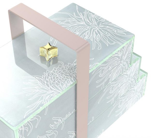 Elegant Bento Box With 3 Drawers and a Lid Designed by Anna Vasily - Detail View