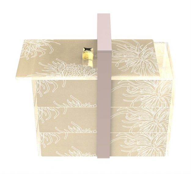 Floral Patterned Luxury Bento Box Designed by Anna Vasily - 3/4 View