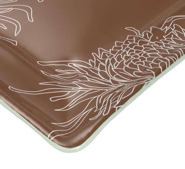Floral Dessert Plates with a Wide Rim Designed by Anna Vasily - Detail View