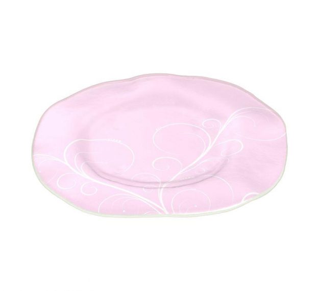 Organic Shaped Pink Charger Plates Designed by Anna Vasily - 3/4 View