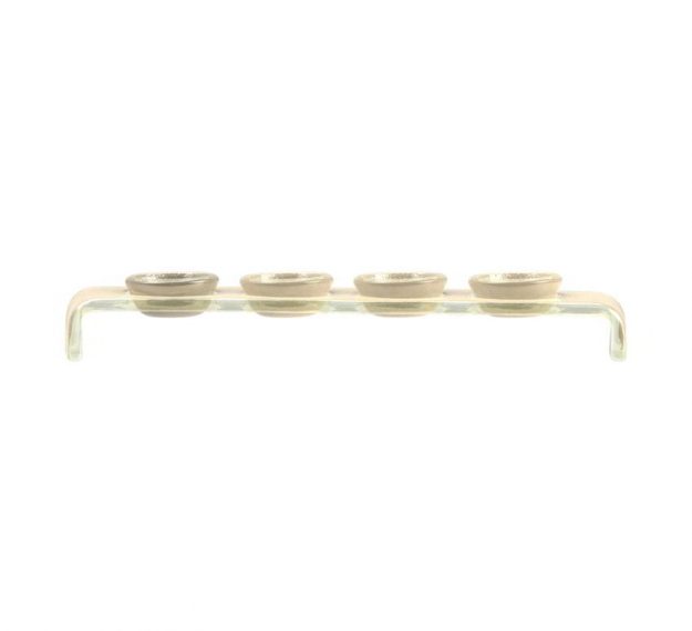 Elegant Glass Spice Holder With Tiny Bowls Designed by Anna Vasily - Side View