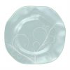 Light Blue Charger Plates with Floral Pattern Designed by Anna Vasily - Top View