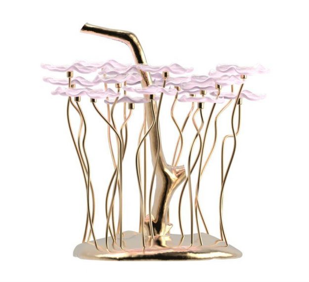 Pink High Tea Stand An Evocation of Natural Flora by AnnaVasily - Side View