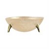 Decorative Glass Bowl in Cream A Statement Bowl by AnnaVasily - Side View