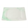 Square Charger Plates in White and Green Designed by Anna Vasily - 3/4 View