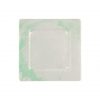 Square Charger Plates in White and Green Designed by Anna Vasily - Measure View