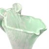 Glass Flower Vase Design in Pearly White and Green by AnnaVasily - Detail View