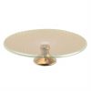 Small Gold Cake Stand with Brass Pedestal Designed by Anna Vasily - 3/4 View