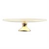 Small Gold Cake Stand with Brass Pedestal Designed by Anna Vasily - Side View
