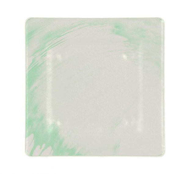 Square Side Plates in Mint Green Designed by Anna Vasily - Top View