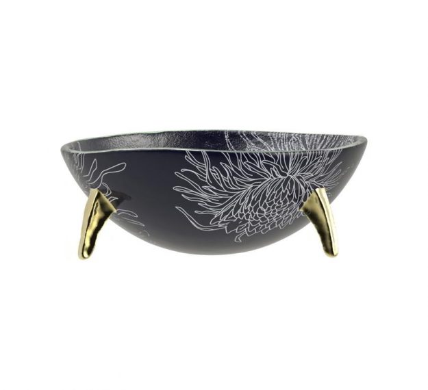 Blue Designer Fruit Bowl - A Modern Decorative Bowl by AnnaVasily - Side View