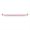 Pink Charger Plates with Shiny Brass Handles Designed by Anna Vasily - Side View