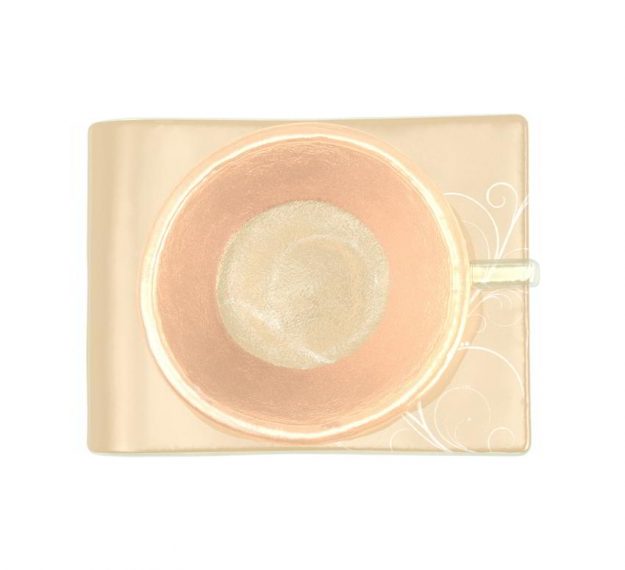 Unique Rose Gold Tea Cup And Saucer Designed by Anna Vasily - Top View