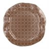 Organic Decorative Brown Glass Platter Designed by Anna Vasily - Top View